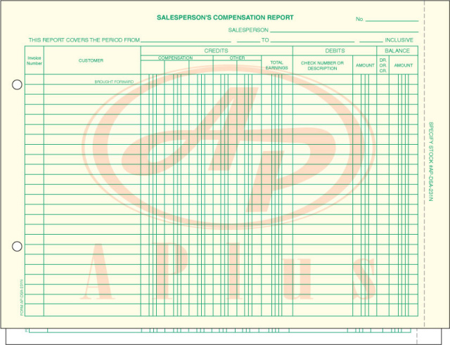 AP-231N • 2 Part NCR Compensation Report